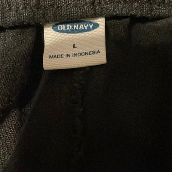 Old Navy Black Track Pants with Elastic Waistband - Picture 2 of 4